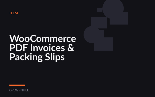 WooCommerce PDF Invoices & Packing Slips