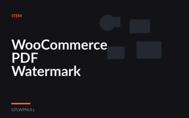 WooCommerce PDF Watermark