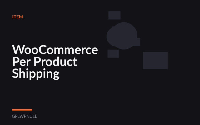 WooCommerce Per Product Shipping