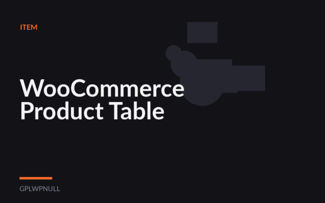 WooCommerce Product Table