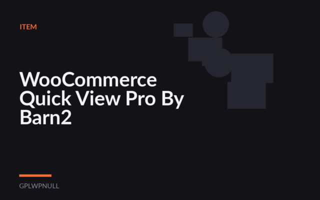 WooCommerce Quick View Pro By Barn2