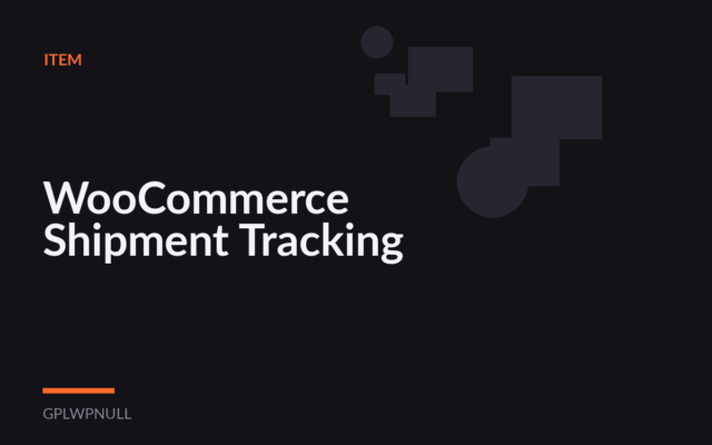 WooCommerce Shipment Tracking