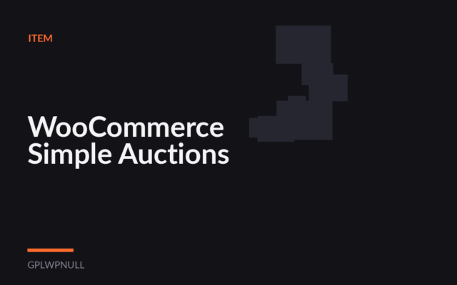 WooCommerce Simple Auctions