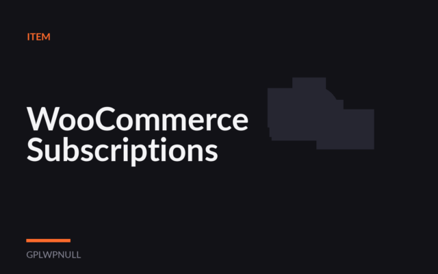 WooCommerce Subscriptions