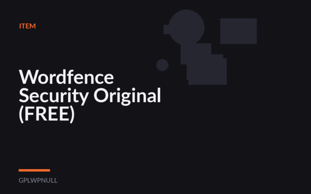 Wordfence Security Original (FREE)