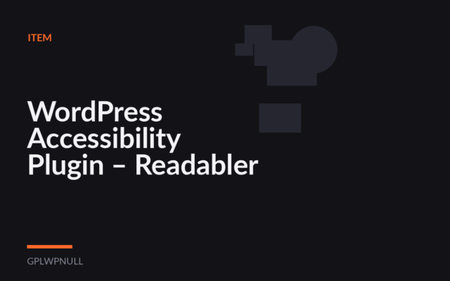 WordPress Accessibility Plugin – Readabler
