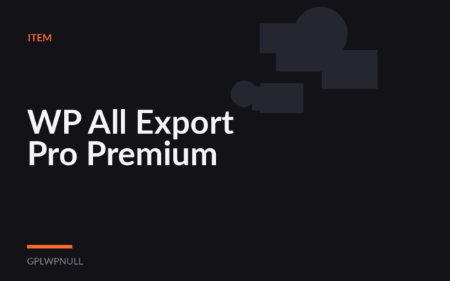 WP All Export Pro Premium