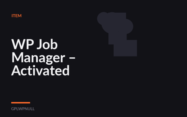 WP Job Manager – Activated