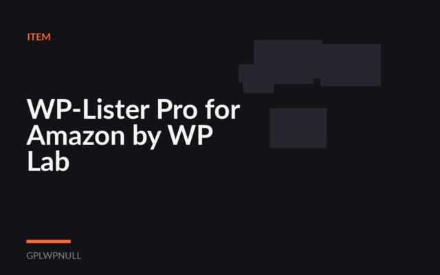 WP-Lister Pro for Amazon by WP Lab