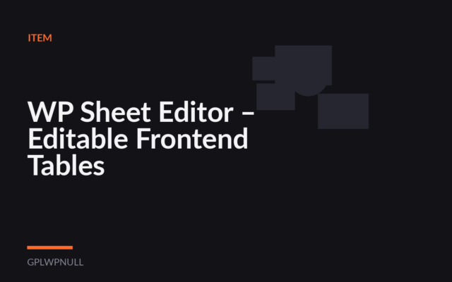 WP Sheet Editor – Editable Frontend Tables