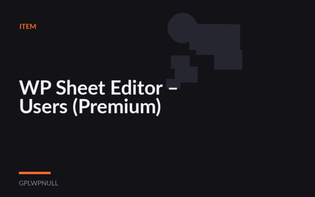 WP Sheet Editor – Users (Premium)