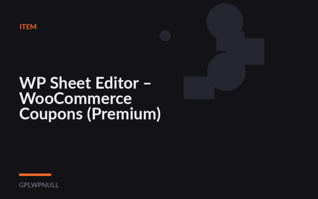 WP Sheet Editor – WooCommerce Coupons (Premium)