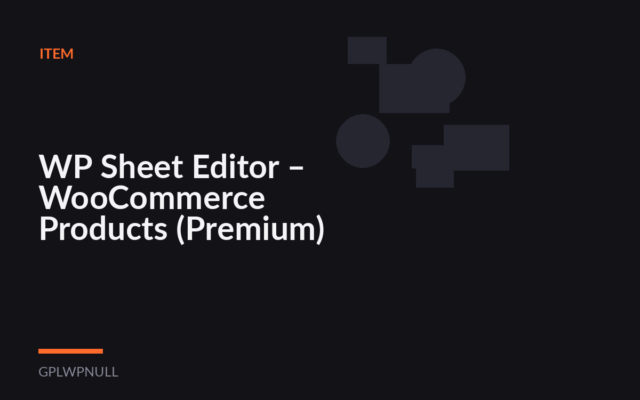 WP Sheet Editor – WooCommerce Products (Premium)