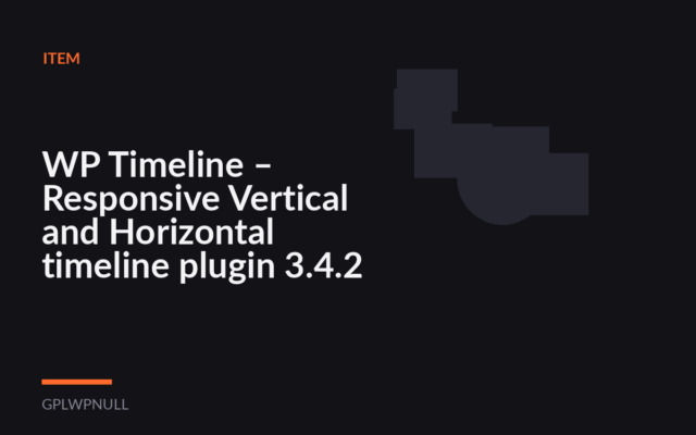 WP Timeline – Responsive Vertical and Horizontal timeline plugin 3.4.2