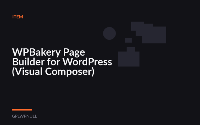 WPBakery Page Builder for WordPress (Visual Composer)