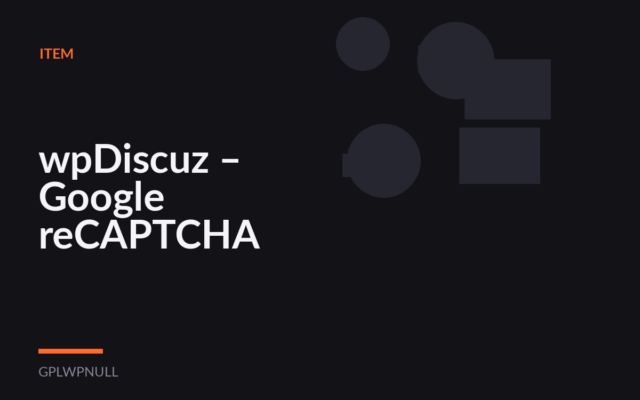 wpDiscuz – Google reCAPTCHA