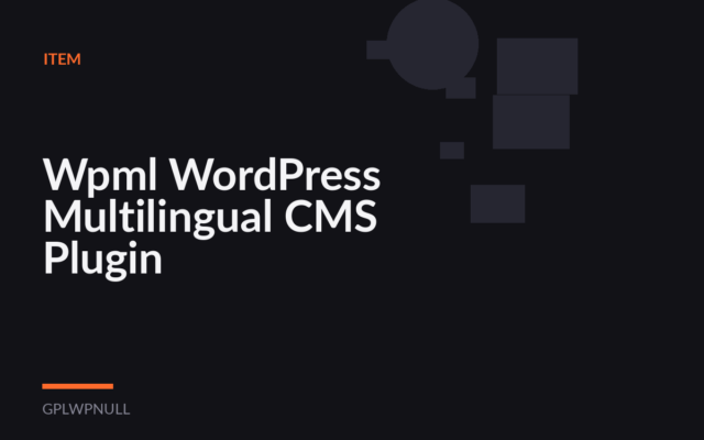 Wpml WordPress Multilingual CMS Plugin