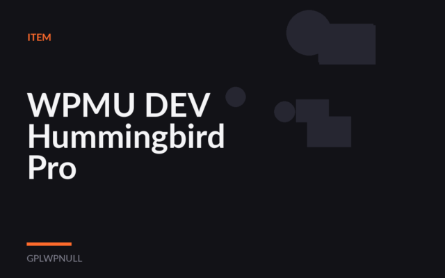 WPMU DEV Hummingbird Pro