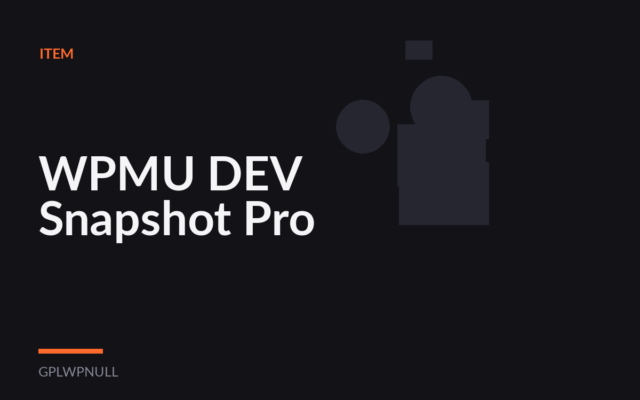 WPMU DEV Snapshot Pro