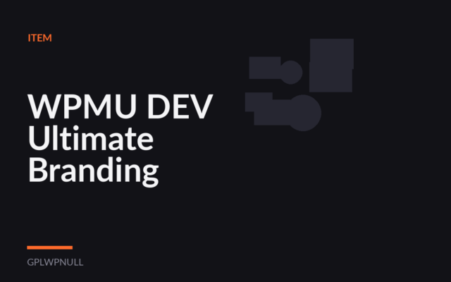 WPMU DEV Ultimate Branding