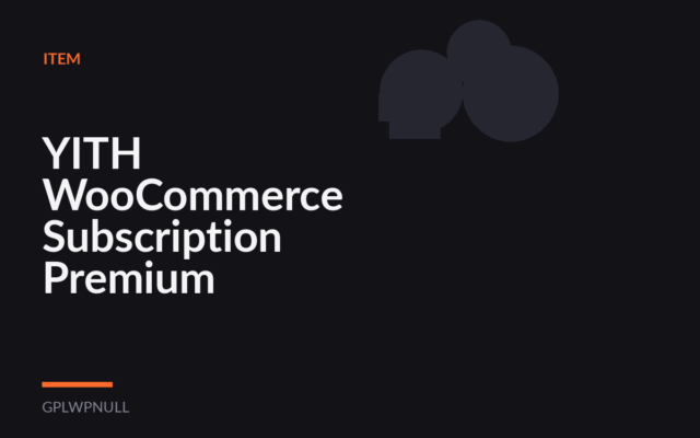 YITH WooCommerce Subscription Premium