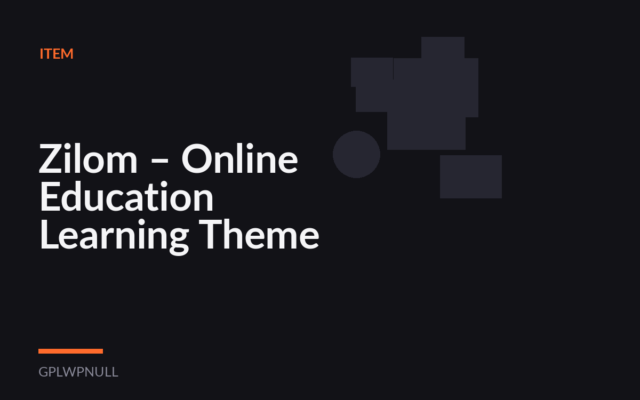 Zilom – Online Education Learning Theme