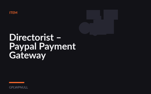 Directorist – Paypal Payment Gateway