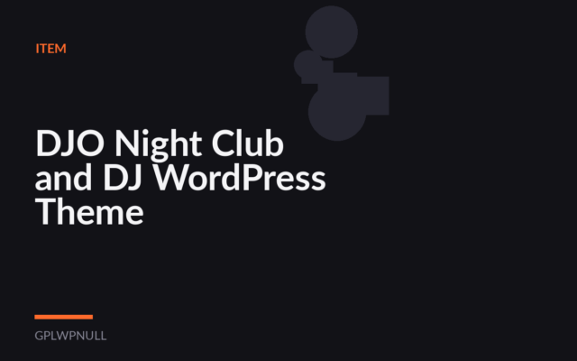DJO Night Club and DJ WordPress Theme