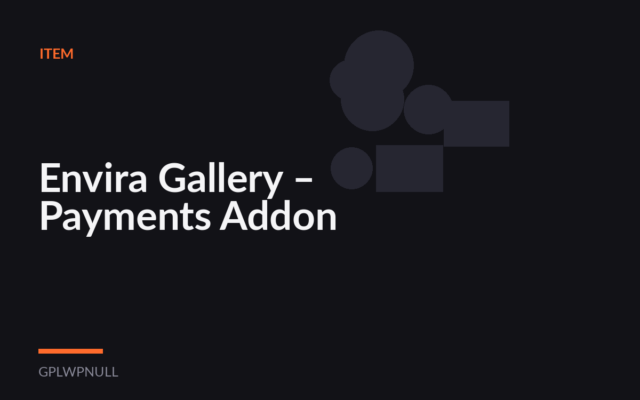 Envira Gallery – Payments Addon