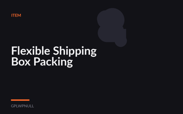 Flexible Shipping Box Packing