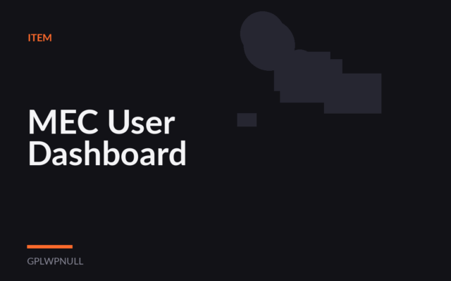 MEC User Dashboard