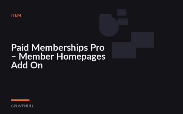 Paid Memberships Pro – Member Homepages Add On
