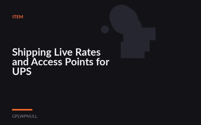 Shipping Live Rates and Access Points for UPS