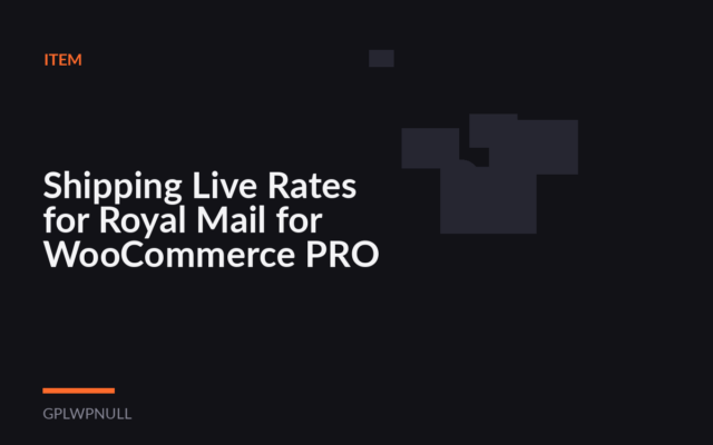 Shipping Live Rates for Royal Mail for WooCommerce PRO