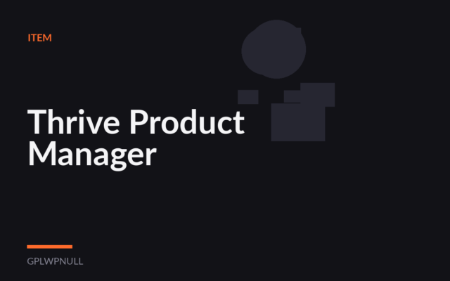 Thrive Product Manager