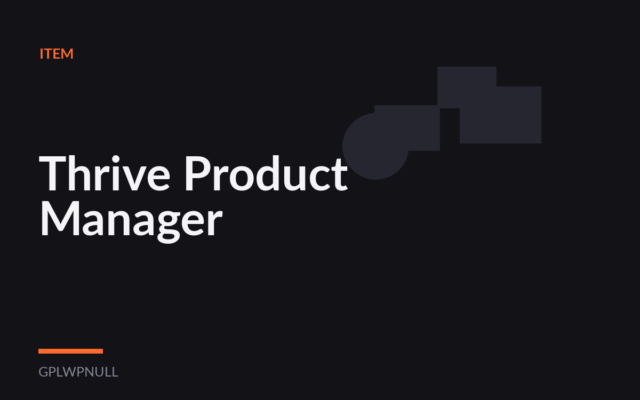 Thrive Product Manager