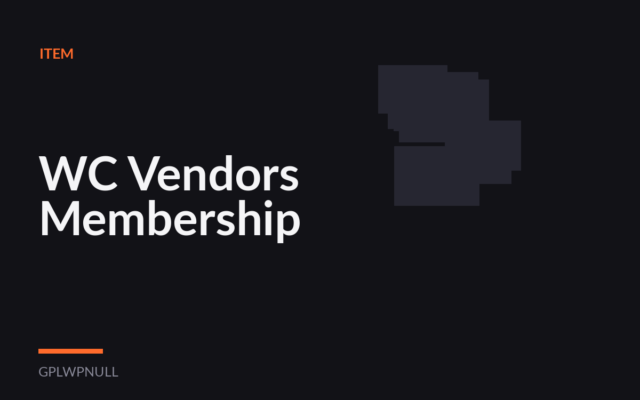 WC Vendors Membership
