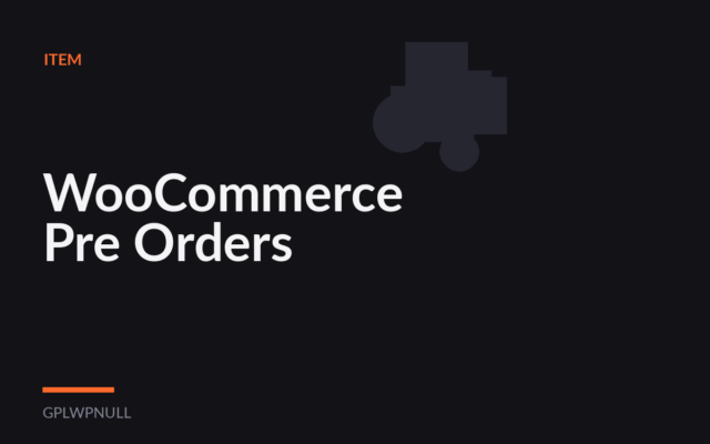 WooCommerce Pre Orders